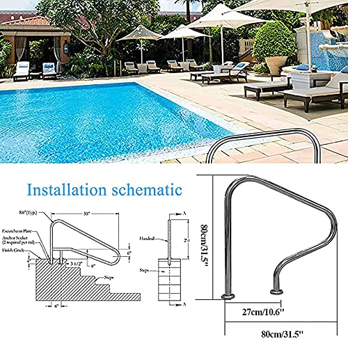 Barandal para piscina en acero inoxidable 304 miniatura 2