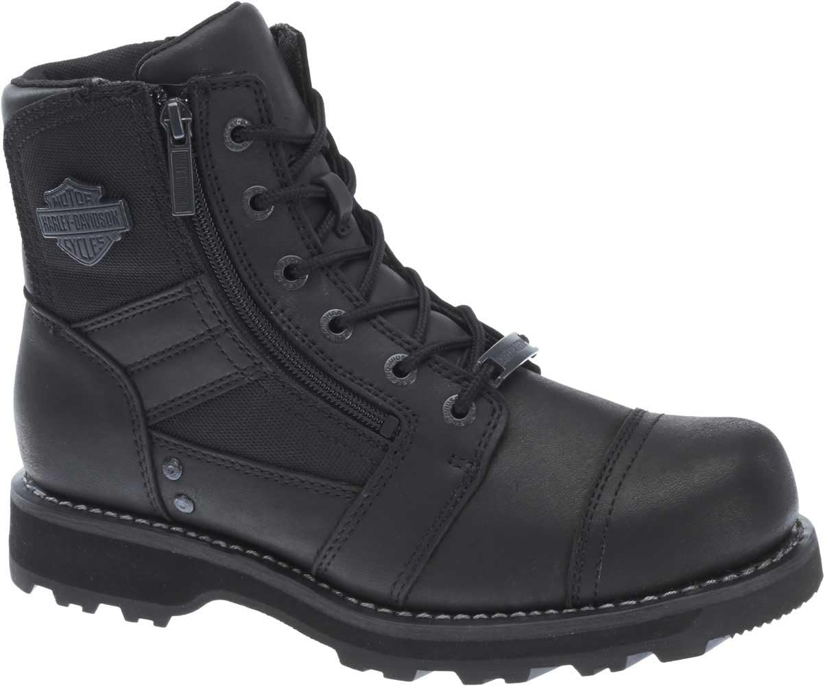 Stivali Moto Donna Harley-Davidson Trawood – Pelle Pieno Fiore, Marrone, Altezza 13,3 Cm, Suola Leggera, Taglia 35.5 EU