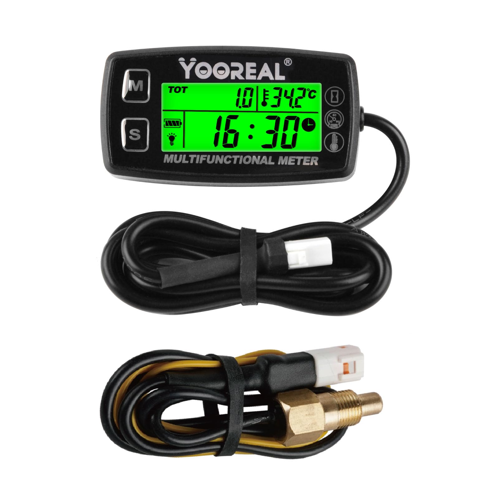 Buy Yooreal Digital Tachometer Hour Meter,Engine Water Oil Temperature