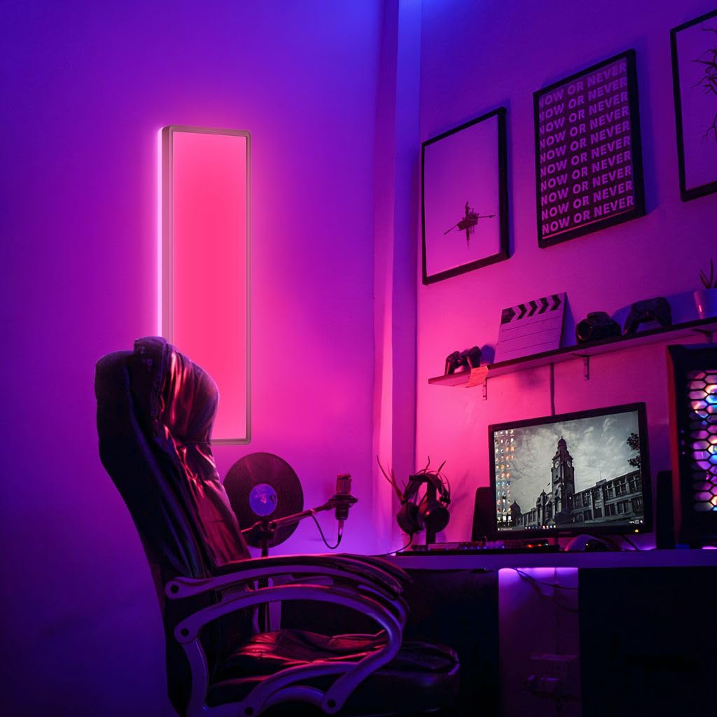 B.K.Licht I Lámpara de techo LED RGB I Panel LED ultra plano I Cambio de color I Lámpara de techo RGBW regulable I Iluminación indirecta I Mando a distancia I Negro