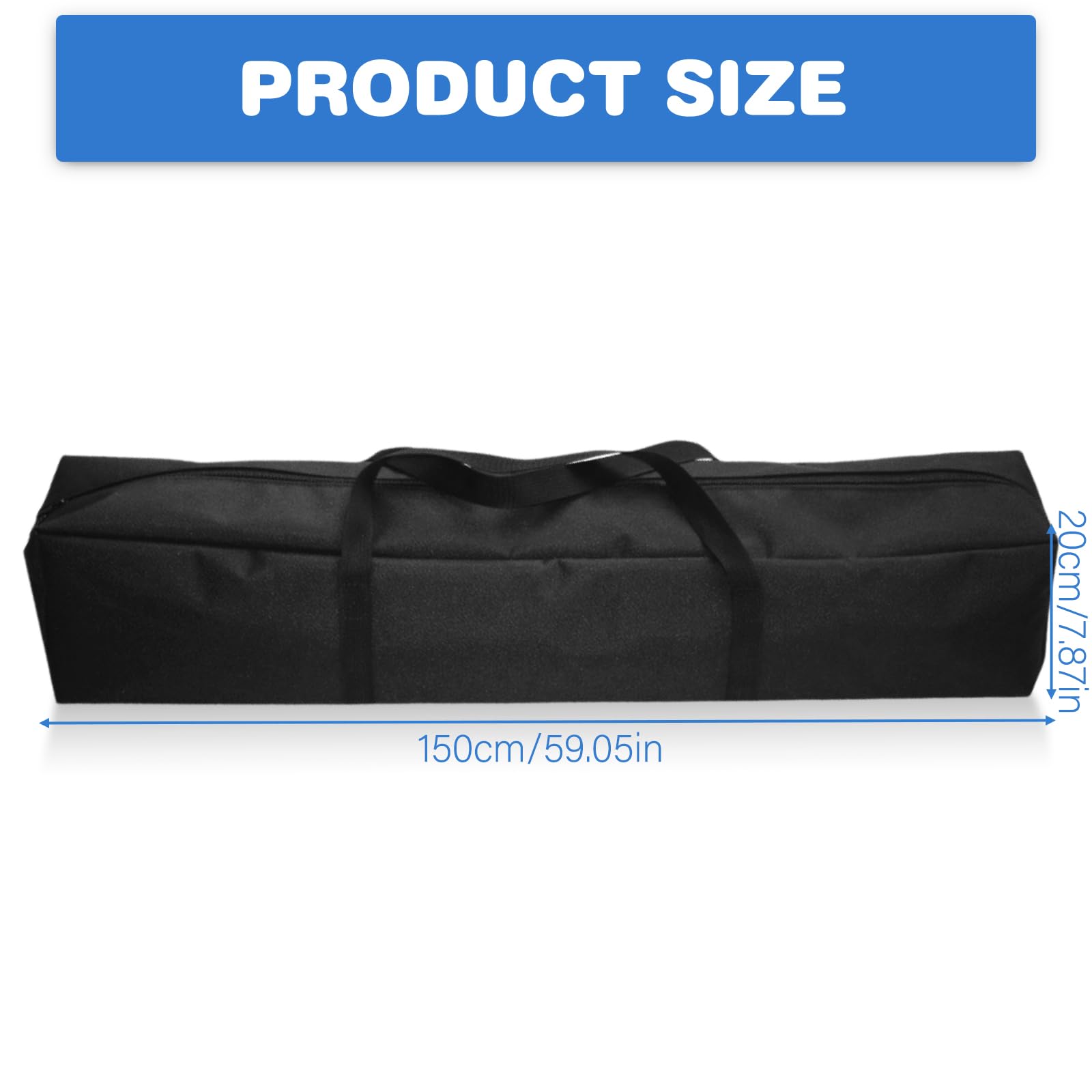 0 - Sac de transport pour trépied - 150 x 20 x 20 cm - Noir - Portable - Avec poignée - Sac Oxford robuste pour trépied, parapluie et accessoires de photographie