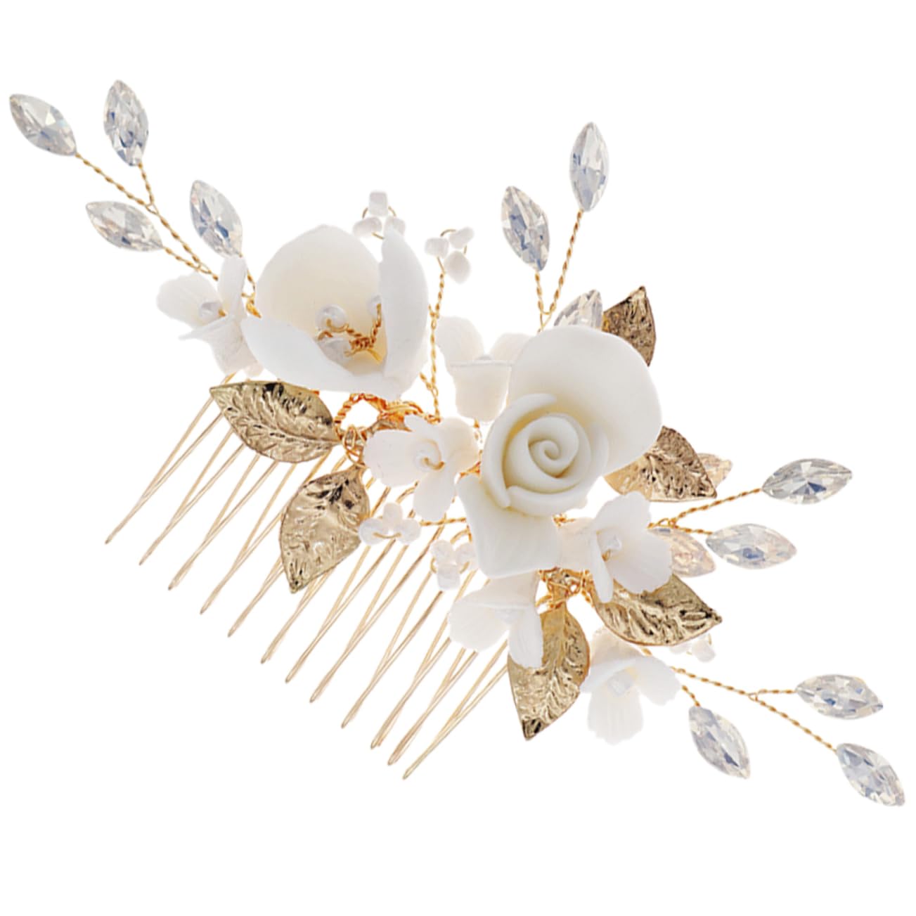 TOPBATHY 5 Piezas Peine De Novia Decoración De Macramé Decoración Del Cabello Para La Boda Peines Para El Cabello Accesorios Nupciales Cerámica Delicado Dama De Honor Horquilla