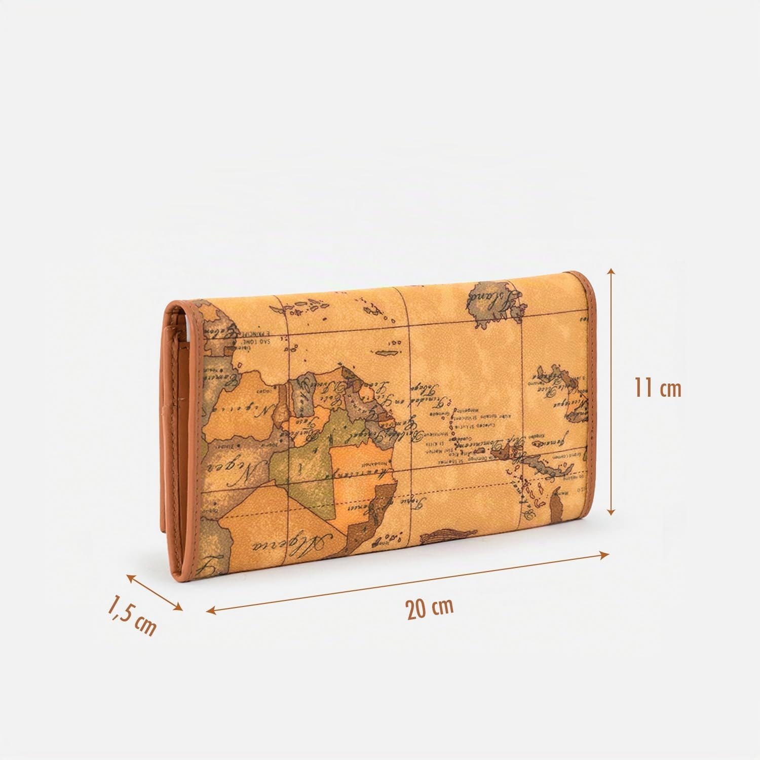 Alviero Martini 1ᴬ Classe, Portafoglio Donna in Pelle a Scomparti, Stampa Geo Classic, Porta Tessere e Portamonete con Zip, Chiusura a Clip