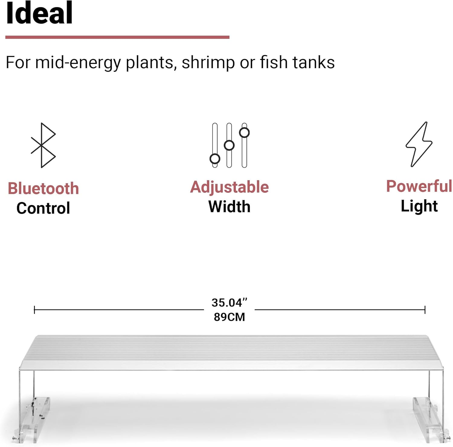 Chihiros AII Max - App Controlled LED Aquarium Light, LED Lighting for Freshwater Aquariums, Full Spectrum Aquarium Light for Planted Tanks, LED Grow Light for Live Aquatic Plants - AII 1201 MAX