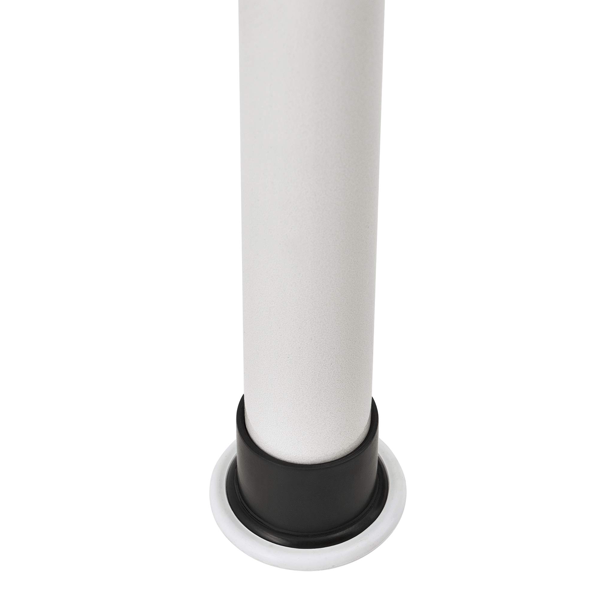 Support de Pot Fleur téléscopique Porte-Pot Stand de Plante Métal et Plastique Réglable en Hauteur Entre 110-305 cm Blanc