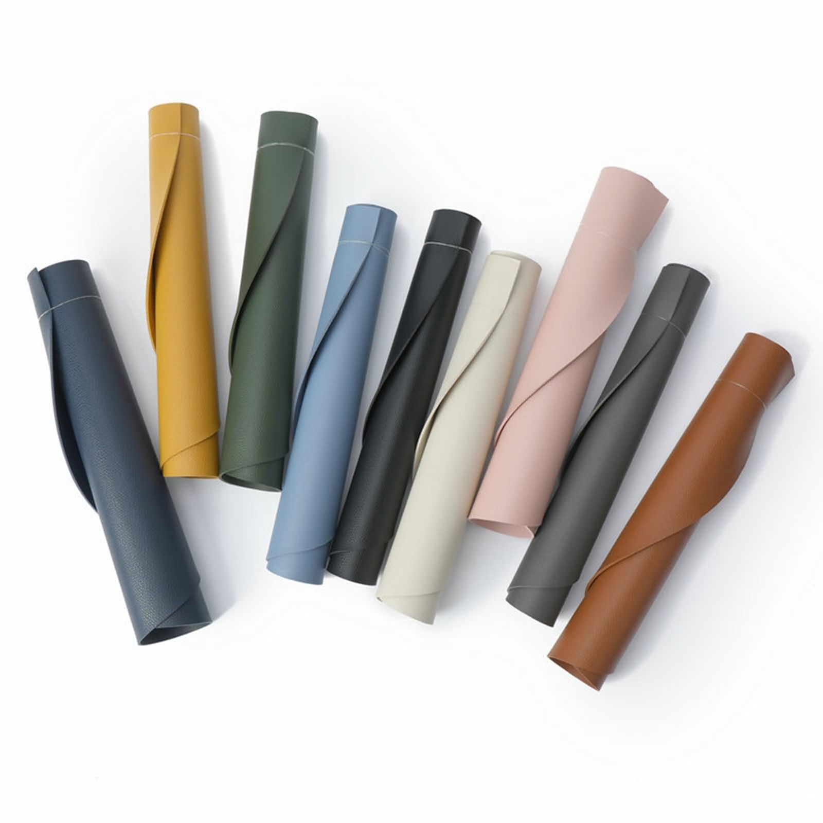 Platzset Modern 8 Stück, 28 x 42 cm Gelb Platzset Antirutsch 70% PVC+30% PET Halbkreis, Einfarbig mit Halbkreis