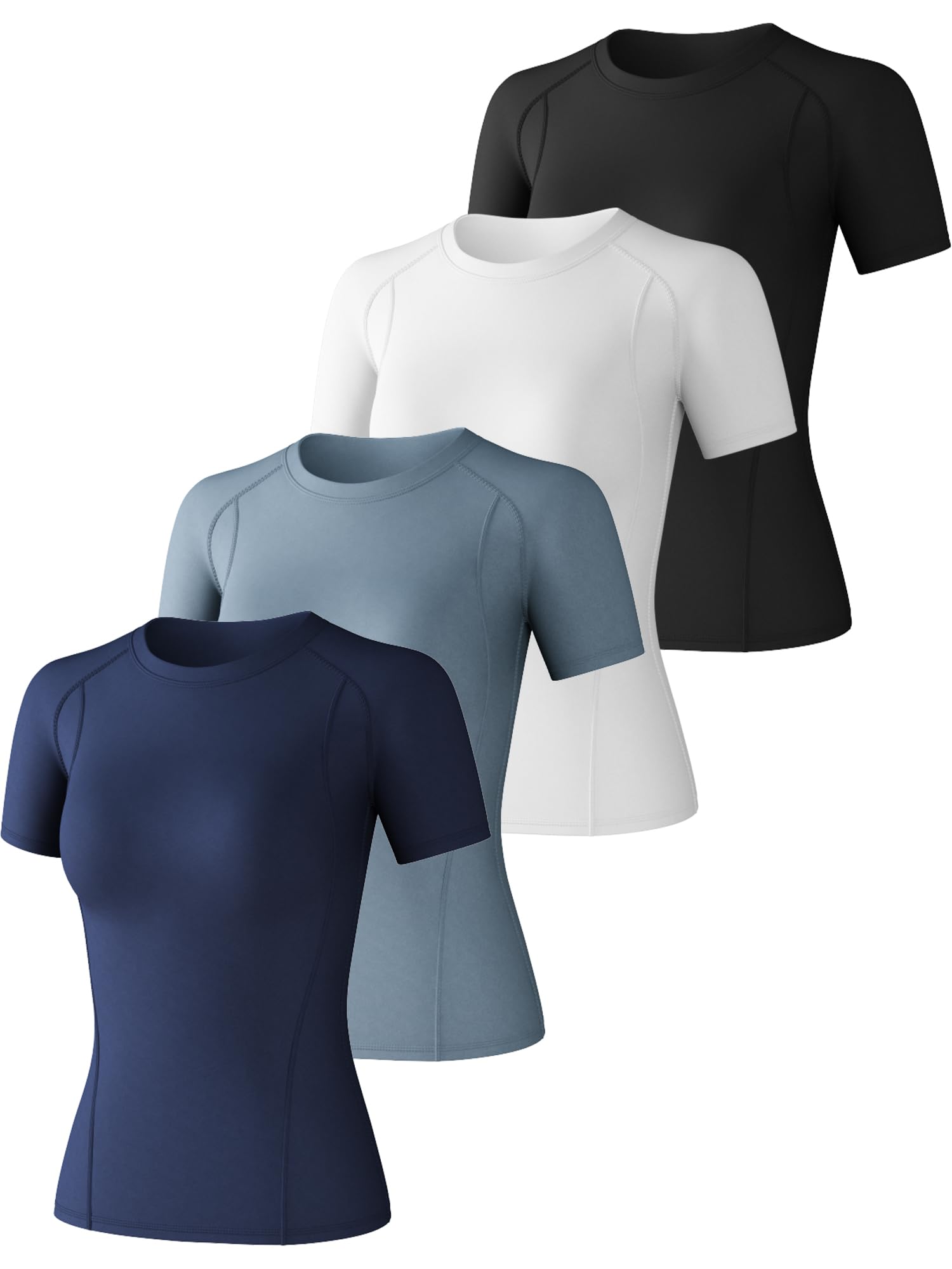 4 Pack Women's Compression Shirt Cool Dry