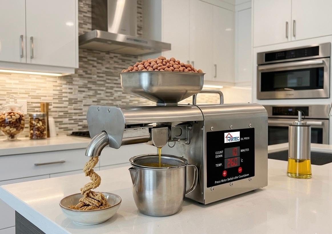 RTEC OILPRESS FOR MAKING/EXTRACTOR FRESH OIL AT HOME WITH 1250W, DIGITAL TEMP CONTROLLER, FULL STAINLESS STEEL BODY, COPPER MOTOR FOR HEAVY DUTY-image-21