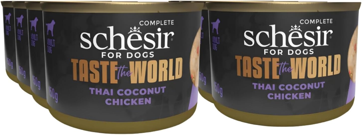 Taste The World Complete & Balanced Wet Food For Adult Dogs Thai Chicken Coconut 150g x 8 Pack