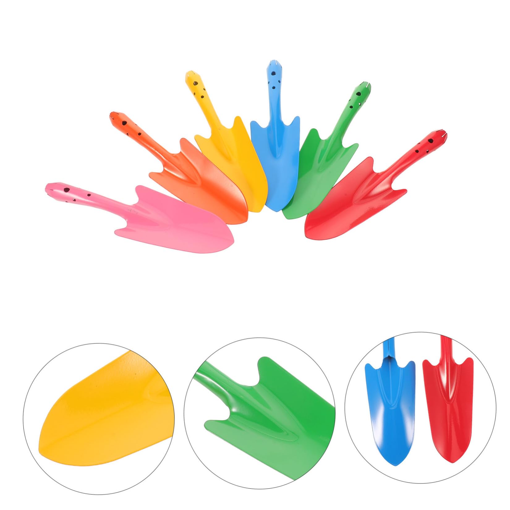 Toyvian 18 Szt. Częściowy Małych Metalowych Kielni Ogrodniczych z Antypoślizgowym Uchwytem Do Precyzyjnego Przesadzania Roślin Wewnątrz i Zewnątrz Idealny Do Kwiatowych Rabat i Domowych