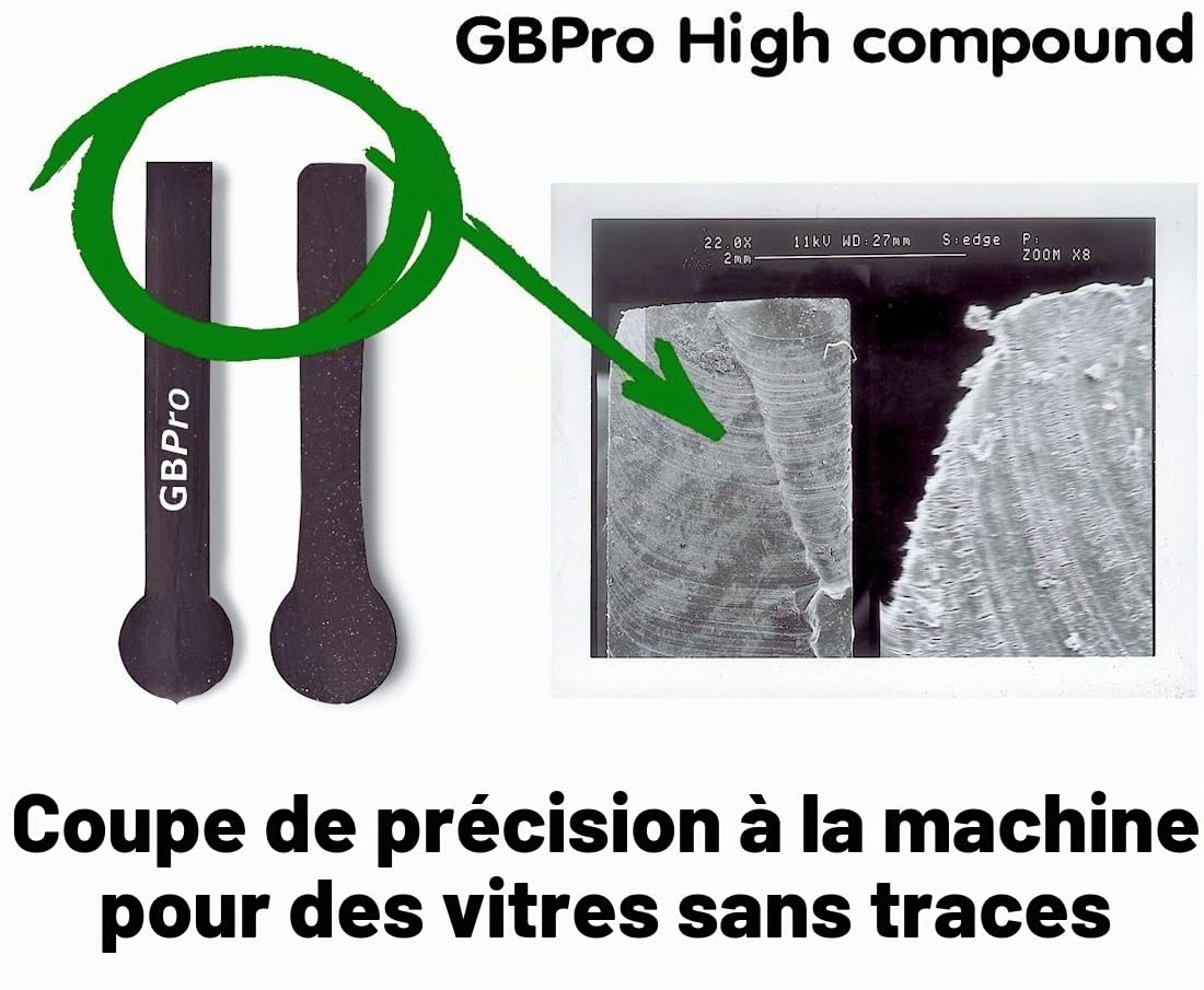 GBPro Raclette de fenêtre professionnelle en acier inoxydable 25 cm + barre en T et manchon de lavage en microfibre – Équipement de nettoyage de vitres ultime