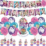 Siwas of Jojo Birthday Party Supplies, including Cake Topper, Cupcake Toppers, Banner, Latex Balloons,It is Very Suitable for Boy's and Girl Siwas of Jojo Themed Birthday Party Supplies.
