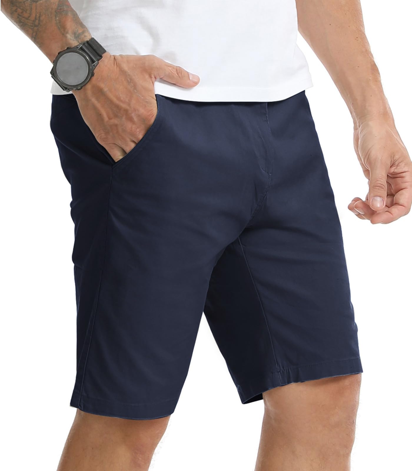 Męskie szorty slim fit chinosy krótkie dla mężczyzn UK lato na co dzień pół spodnie bawełniane szorty z kieszeniami