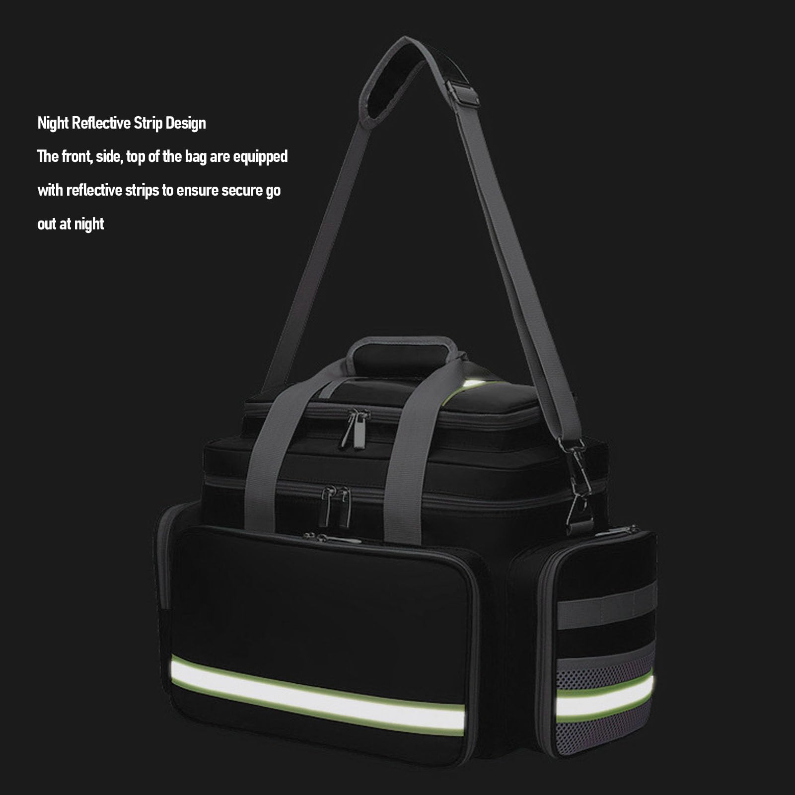Bolsa de Primeros Auxilios, Bolso de Medicamentos de Emergencia Rescate de Viaje Vacío Bolsa de Respondedor, de Emergencia de Tela de Oxford a Prueba de lluvia. (Negro)