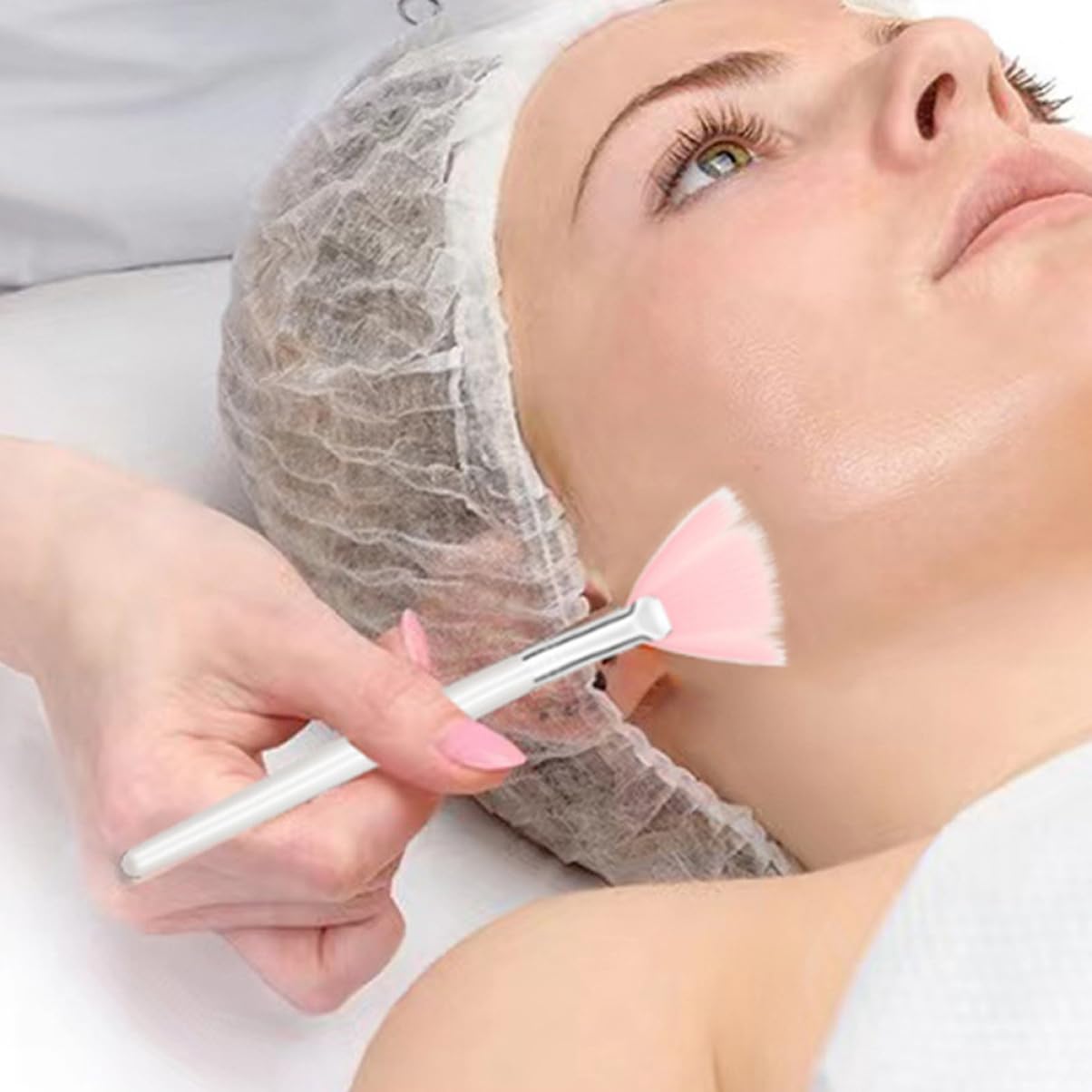 SOESFOUFU Long Handle Facial Makeup Brush Set 6pcs Soft Bristles Makeup Foundation Applicator for Women