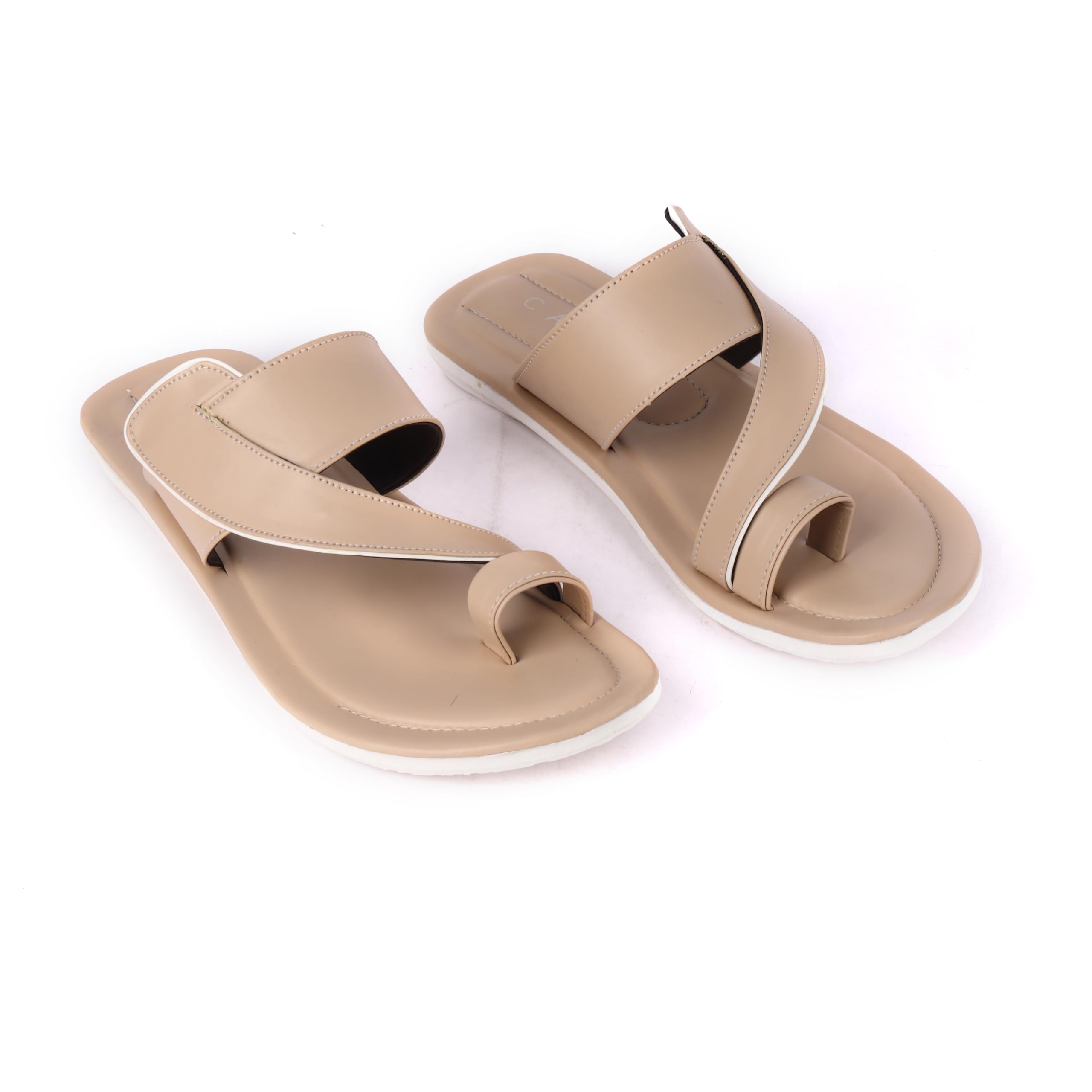 CANVI Men's Slip-on Sandal, Lightweight, Durable and Flexible PU Thong Strap Comfortable Cushion Walking Thong Sandals Slip On Indoor Outdoor-image-43