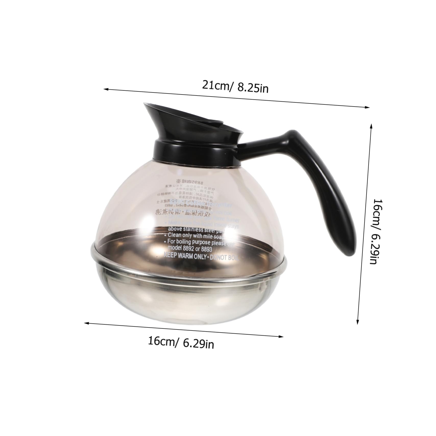 DIYEAH Retro Stainless Pot Induction Compatible Thermal Carafe Reliable Water Kettle for Home Use Capacity Coffee Maker for Multiple Servings