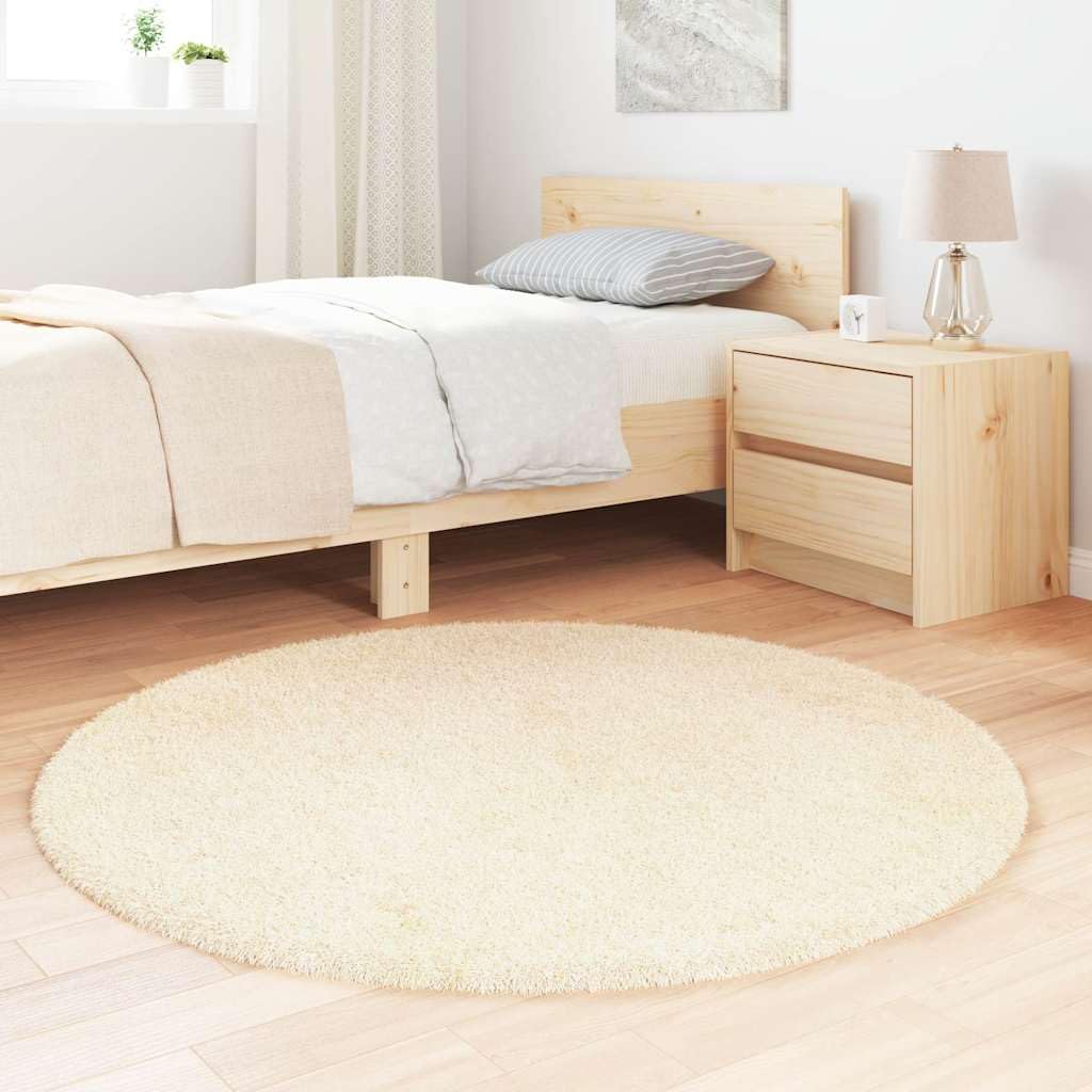 Tappeto shaggy, a pelo lungo, 120 x 120 cm, in poliestere, antiscivolo, per soggiorno, camera da letto e balcone, facile da pulire, con pelo morbido, leggero