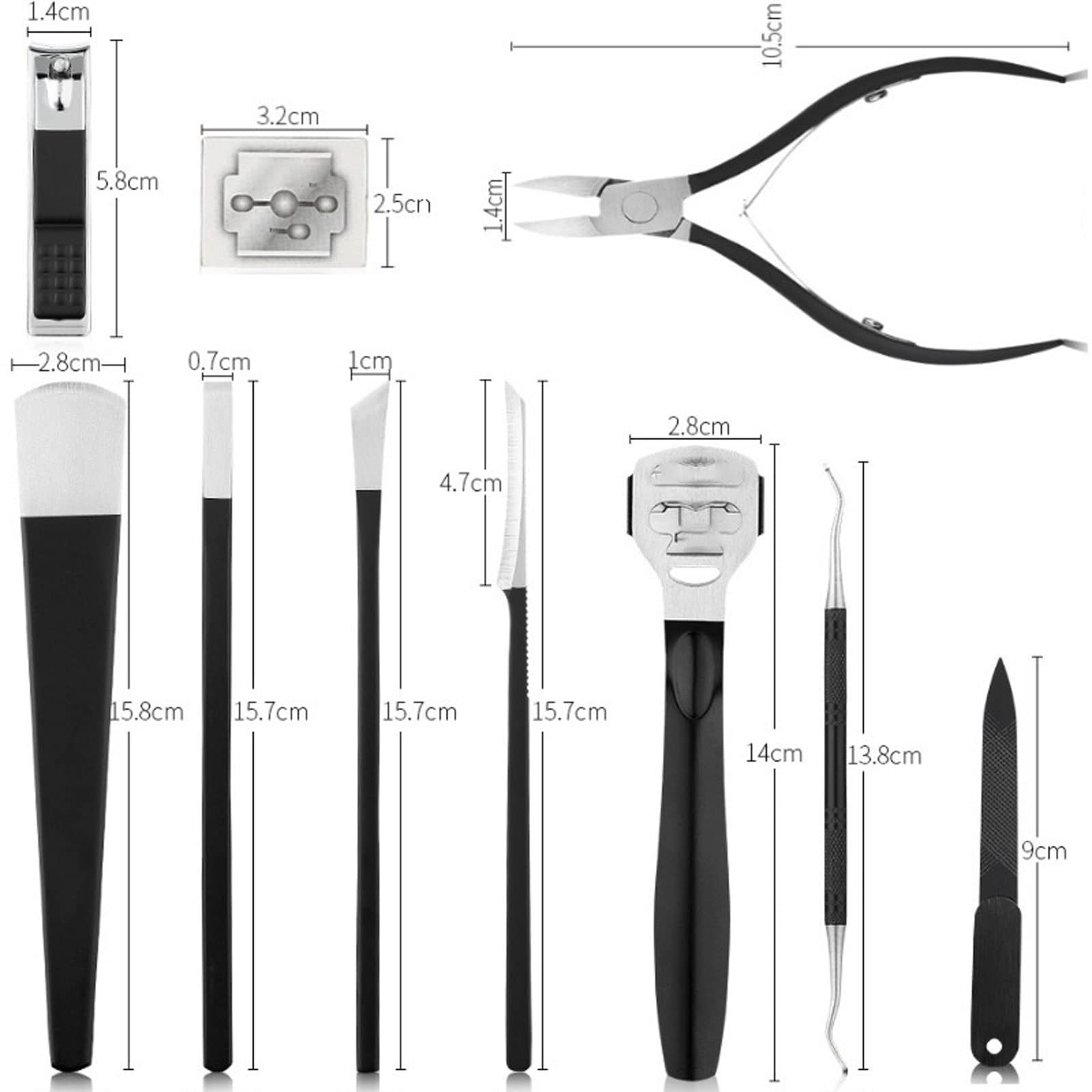 JINGYAN Cortaúñas Conjunto de tijeras pedicura corte uñas profesional gancho águila acero inoxidable Manicura portátil Nail Clipper Herramienta herramientas(Pink)