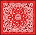 Large Bandanas 27 x 27 | Versatile Biker Rags | Classic Paisley Bandana Pattern,6 Pack,B.White/B.Copper/B.Red/White/Red/Navy