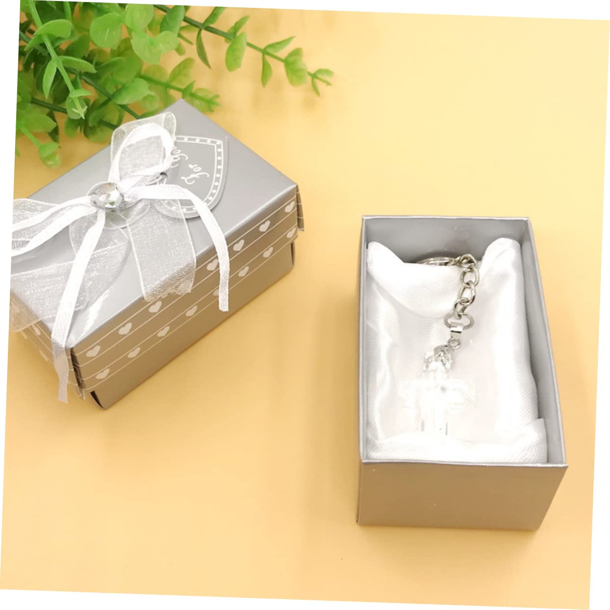 Portachiavi di cristallo IL Keychain chiave Keeychain religioso nome arredamento portachiavi cristalli pendenti per la decorazione Cristallo bianco