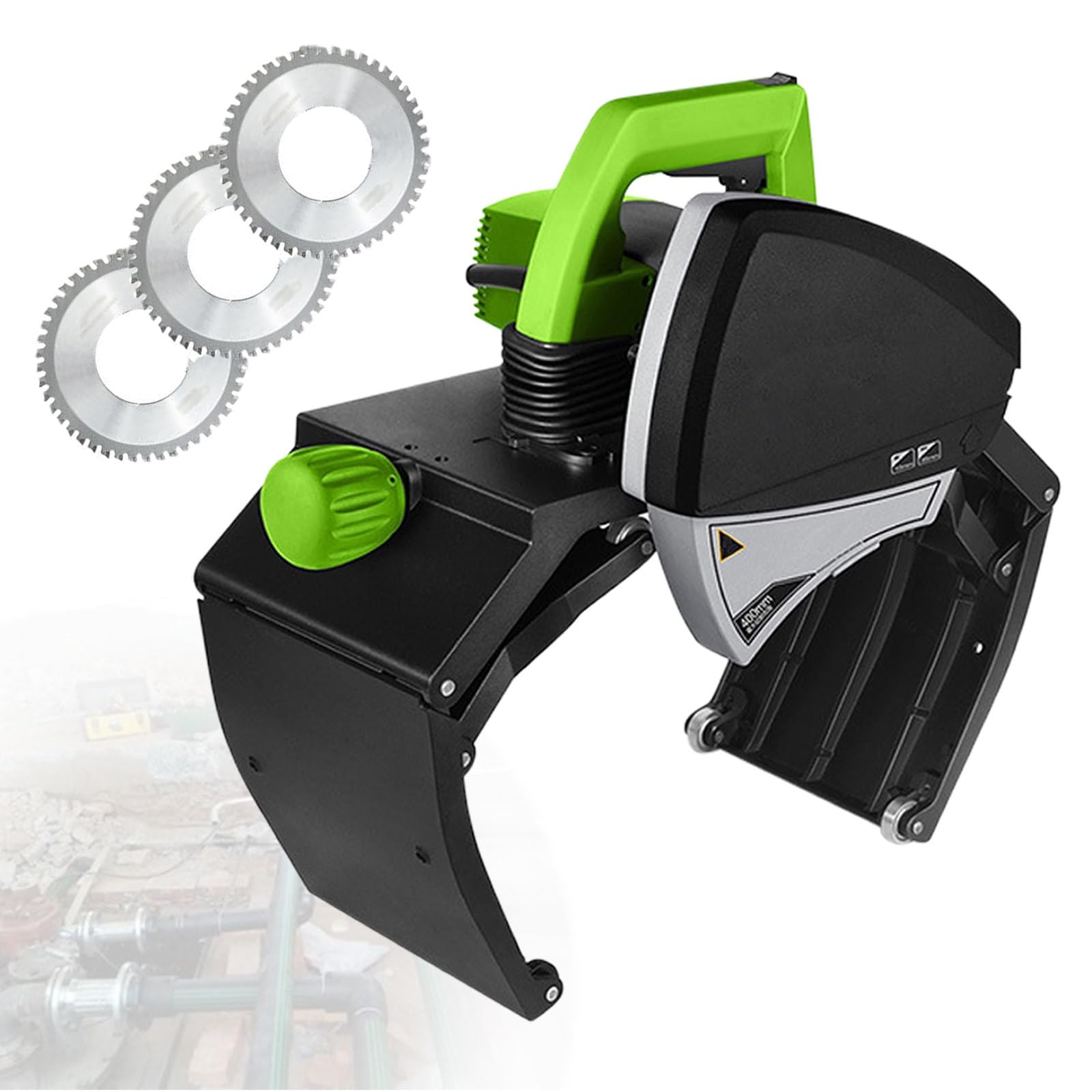 Cortador De Tubos EléCtrico AutomáTico De Alta Resistencia,Cortador De Soplete De PrecisióN De Acero Inoxidable para Cobre,Aluminio,Herramienta De Corte Eficiente Y Precisa ZD400-3sawblade