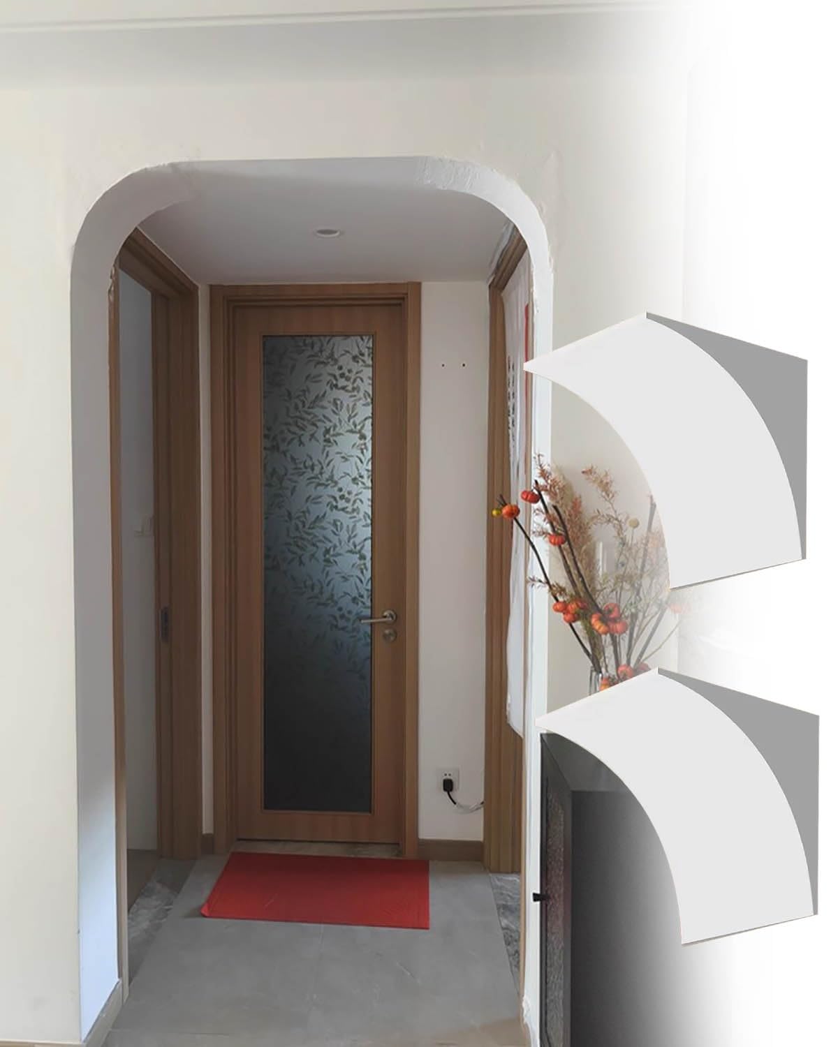 Półokrągły łuk drzwiowy, forma płyt kartonowo-gipsowych, DIY, do malowania, łukowe drzwi, zestaw wsporników płyt kartonowo-gipsowych, łatwy montaż, 2 szt
