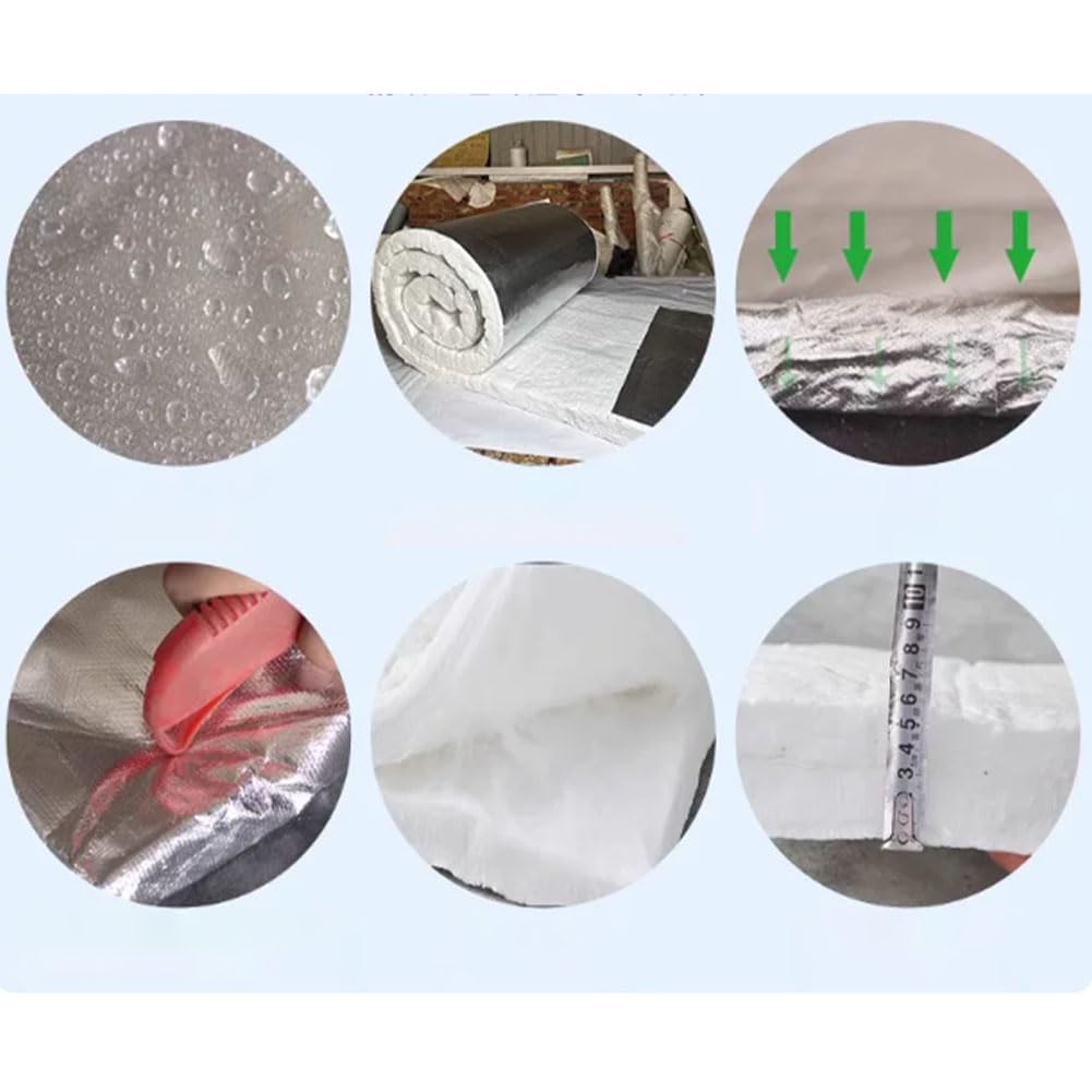 Manta Ignífuga De Fibra De Silicato De Aluminio Punzonada Usada para La Protección contra Incendios En Calderas Y Hornos Industriales, Ancho 61 cm,61cm*3.6m*50mm