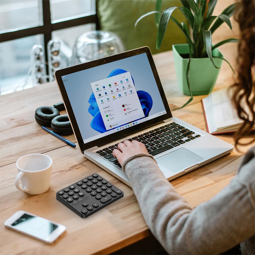 Mini Teclado numérico inalámbrico 35 Teclas USB-A USB-C para teclados de PC de Escritorio de computadora portátil