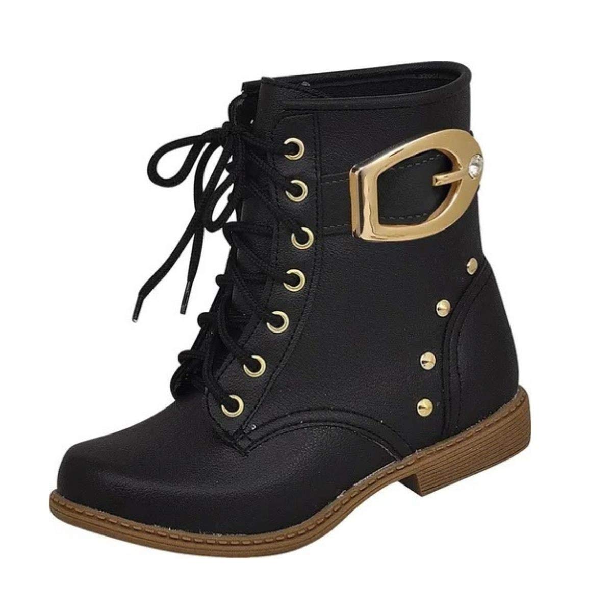 Bota Coturno Infantil Menina Cadarço Fivela Preta em promoção! Veja a oferta e mais achadinhos de Botas & Galochas Infantis 2 Hoje é o melhor dia para comprar Bota Coturno Infantil Menina Cadarço Fivela Preta com aquele preço maroto! Promoção! Aproveite a oferta! 2