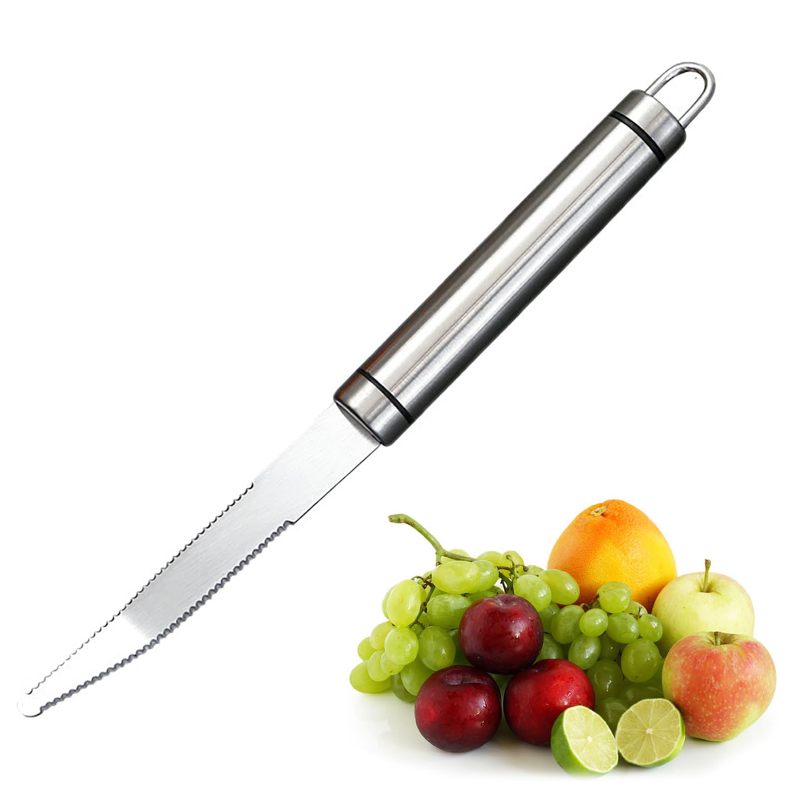 Stainless Steel Grapefruit Peelers Household Fruit Grapefruit Citrus Peeler Rust Proof Curved Serrated Peeler Grapefruit Knife for Apple, Citrus Fruit,Mango