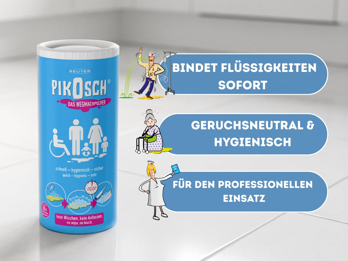 Das ultimative Wegmachpulver, Superabsorber bindet Flüssigkeiten und Gerüche wie Erbrochenes, Urin, Kot, Blut und Wasser - für ihre Familie - hohe Saugleistung (6er Set 375g)