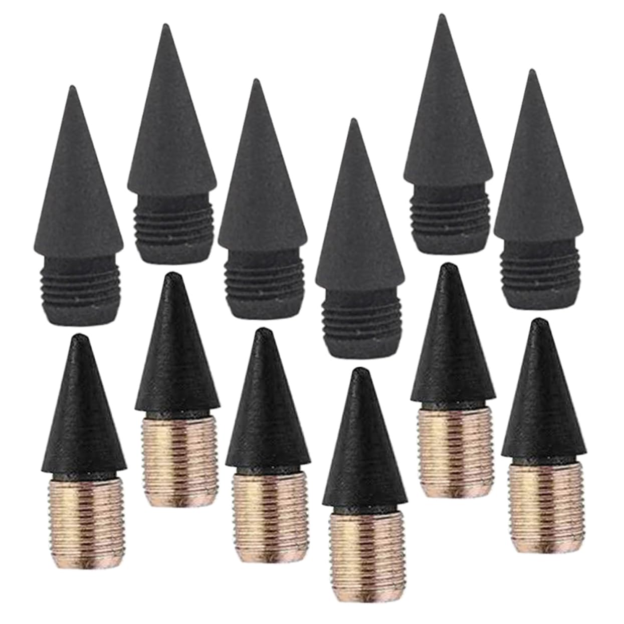 Homoyoyo 3sets Infinite Pencil Tips Replacement Nibs for Writing Pencils Everlasting Graphite Nibs No Sharpening Easy to Carry 40pcs*3