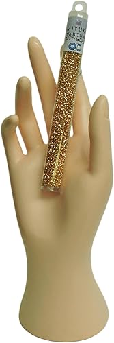 Miniatura 2 de Miyuki - Cuentas redondas de cristal rocailles japonesas con forro plateado dorado 11/0 de aproximadamente 0.85 oz y 5 pulgadas