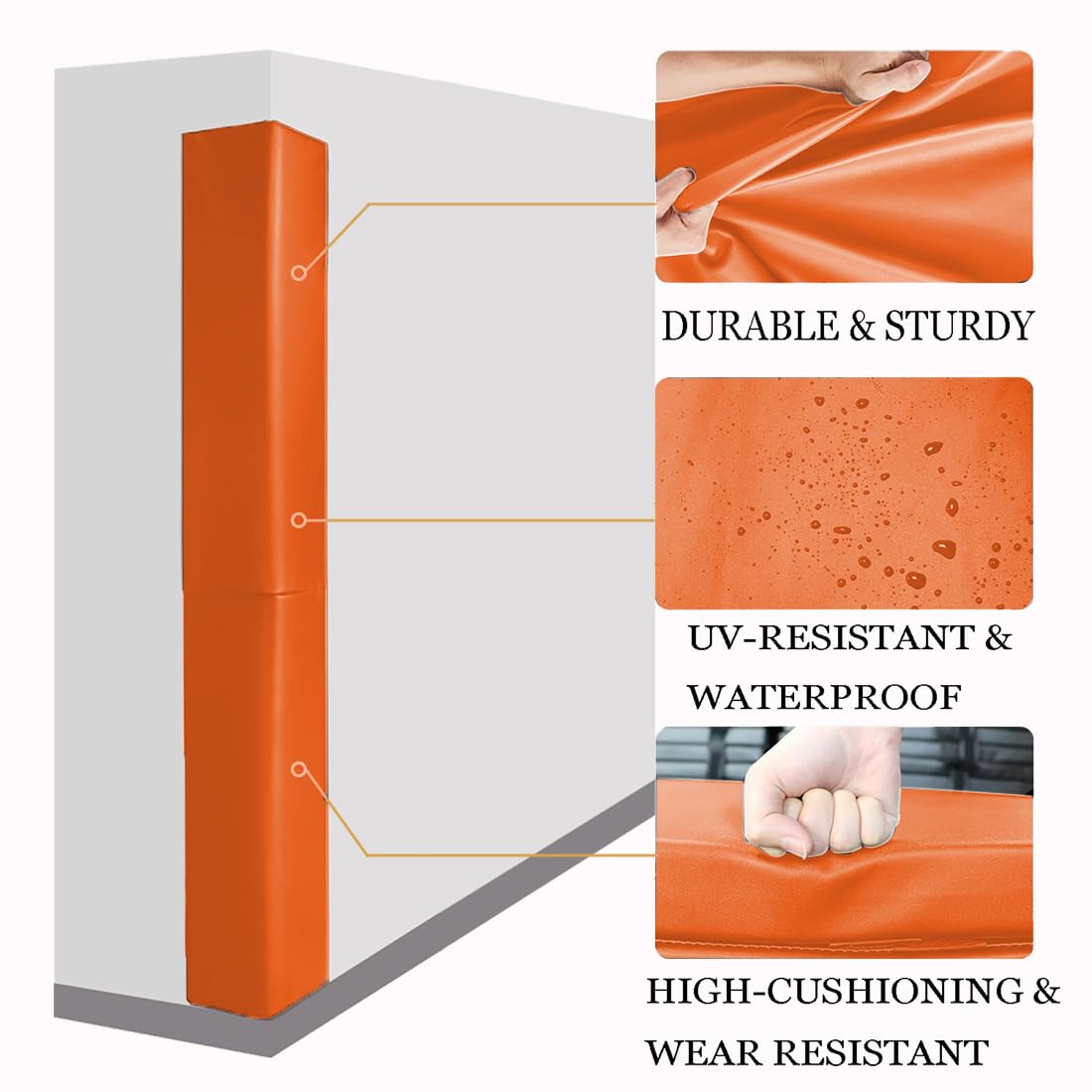 Acolchado de esquina de pared, acolchado de seguridad de espuma de 5 cm de grosor para esquinas del hogar u oficina, protección contra impactos para niños y mascotas, protector de esquina suave