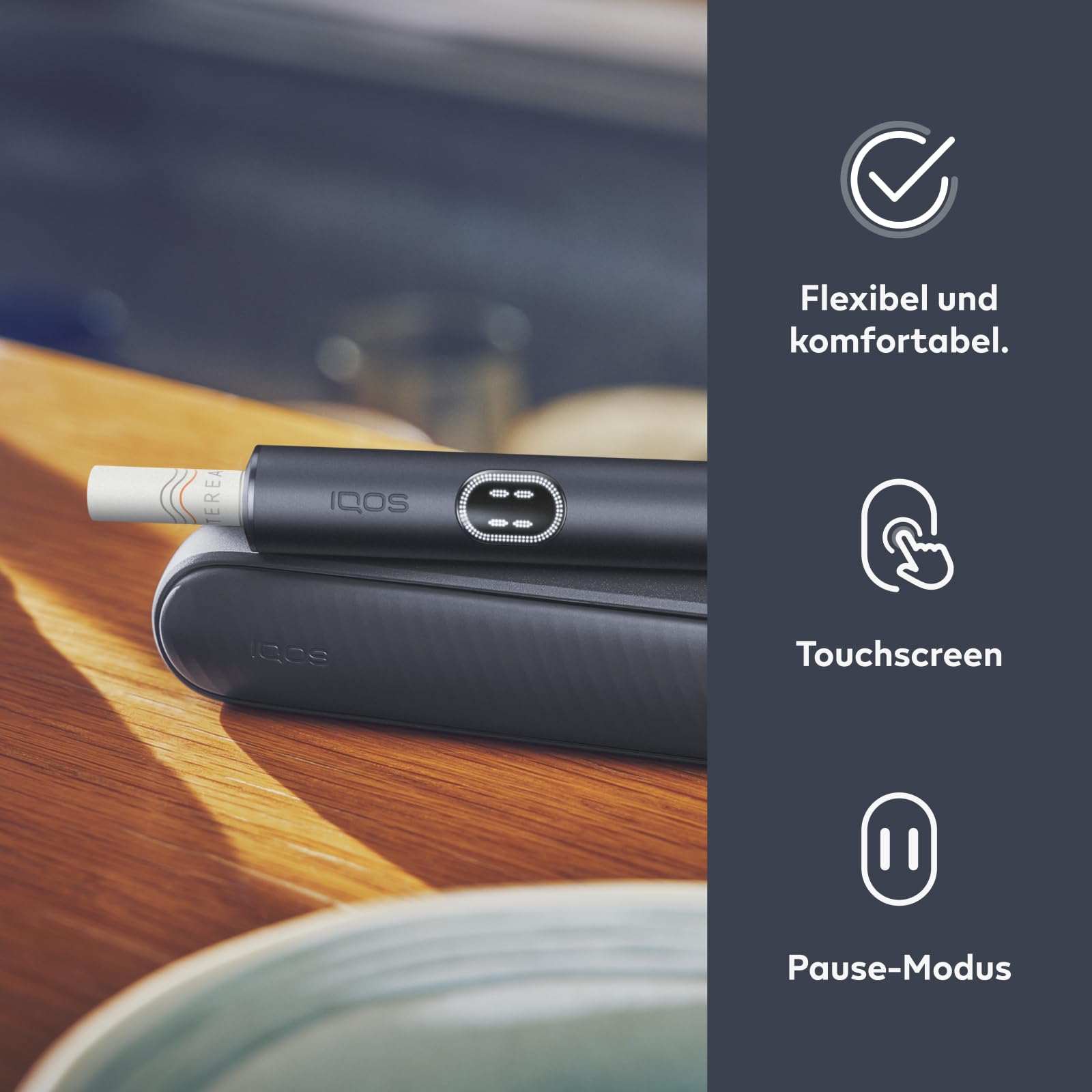 IQOS ILUMA i Kit Midnight Black - Tabakerhitzer (in 5 Farben) - für TEREA Tabaksticks - unsere beste Alternative zur Zigarette