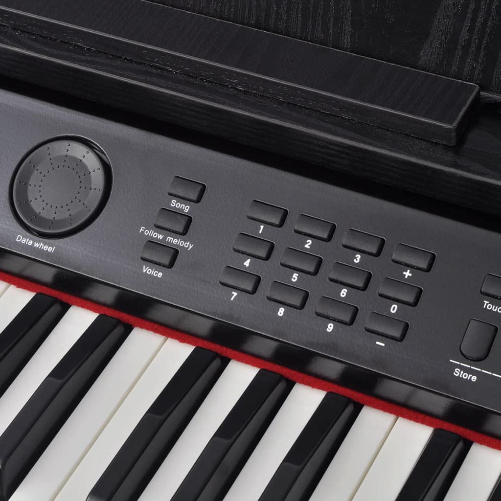 Digitalpiano mit 88 Tasten, 3 Pedalen, Melaminplatte, 150 Sounds, 100 Begleitautomatik-Styles, integrierte Demo-Songs, Kopfhöreranschluss, Robustes schwarzes Klavier für Zuhause und Bühne