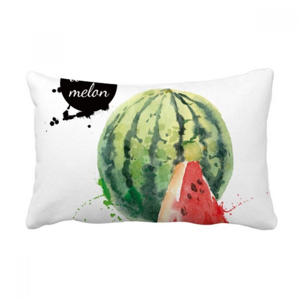 Coussin pastèque aquarelle 16x24 : cadeau idéal décoration maison