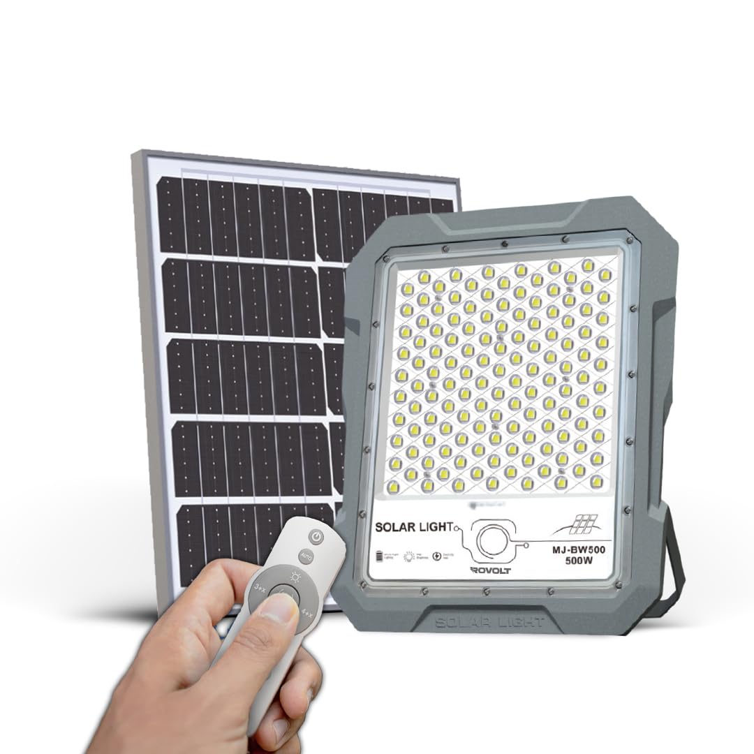 500W LED Solar Flood Light with Remote Control & Motion Sensor | Aluminium Water Proof Body | 36000 mAh LiFePO4 Battery Solar Security Flood Light | 1 Year Warranty-picture-20