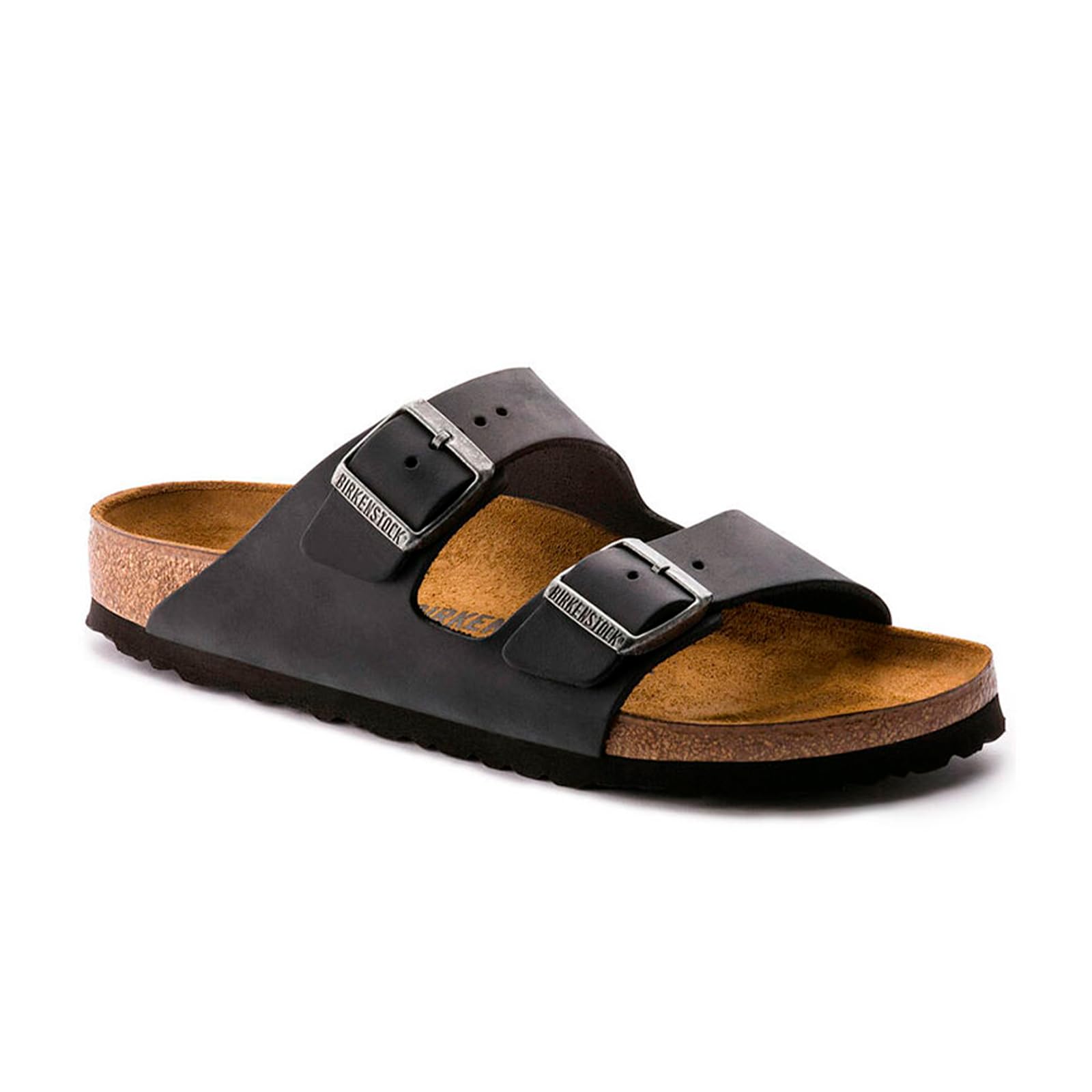 Birkenstock Arizona Birko Flor, Sandali Unisex - Adulto, Nero (Noir), 43 (Stretta)-image