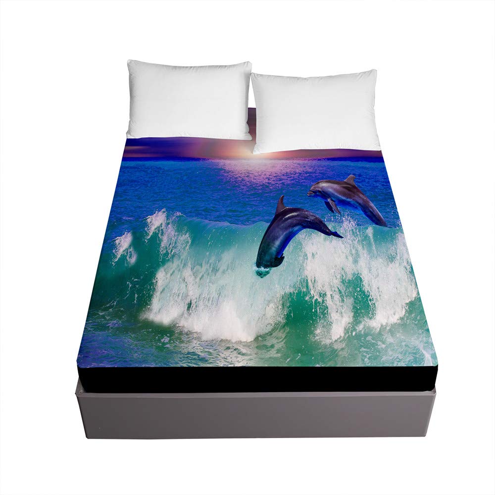 Housse de matelas 30cm épais vortex de vague pour une chambre parentale moderne