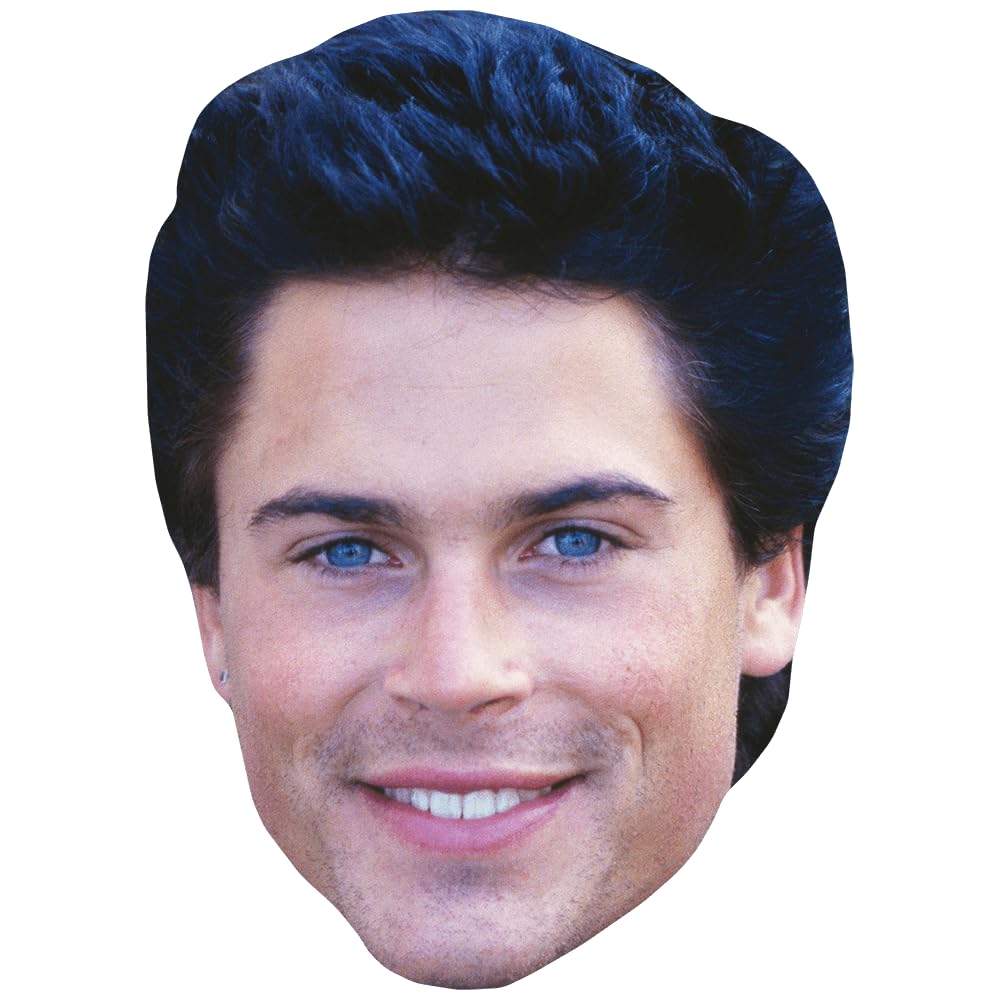 Celebrity Cutouts Lifelike Rob Lowe (Young) Celebrity Mask, Flat Card Face, Fancy Dress Mask