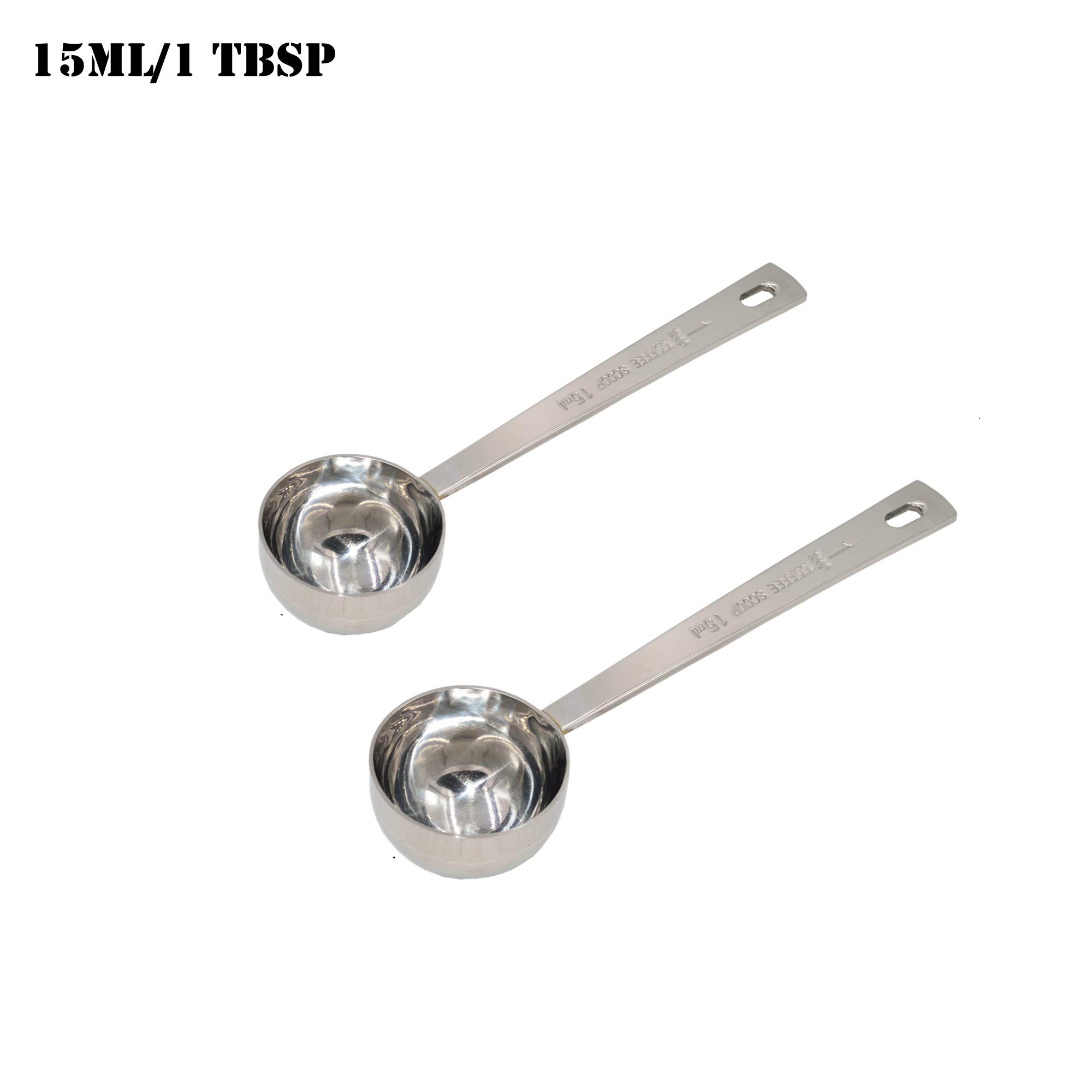 Measuring Spoons: Stainless Steel Measuring Spoons Set of-2 Piece: 1 Tbsp(15ml) Dry and Liquid Ingredients