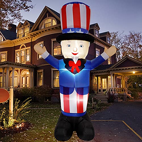 winemana 6 FT Giant Patriotic Inflatable Uncle Sam, Independence Day 4th of July Decorations, Built-in LED Lights, Perfect for Indoor Outdoor Holiday Home Celebration Garden Yard Photo Prop winemana 6 FT Giant Patriotic Inflatable Uncle Sam, Independence Day 4th of July Decorations, Built-in LED Lights, Perfect for Indoor Outdoor Holiday Home Celebration Garden Yard Photo Prop