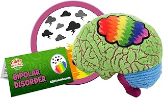 GIANTmicrobes Bipolar Plush -Spread Awareness about Mental Health with this Memorable Plush, Educational Gift for Friends, Doctors, Therapists, Psychologists, Educators and those with Bipolar Disorder