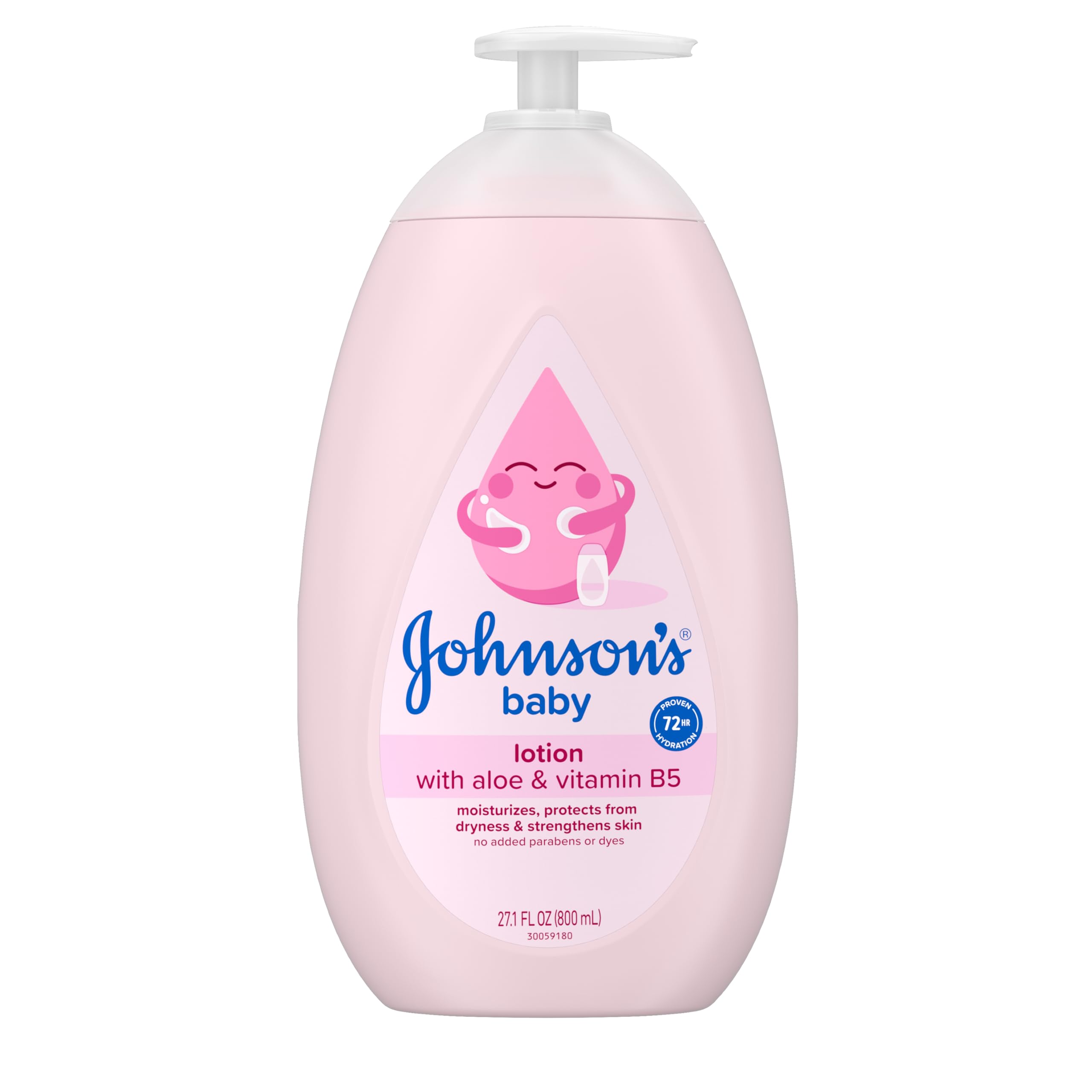 Johnson's Moisturising Pink Baby Lotion with Coconut Oil, Hypoallergenic, 800ml