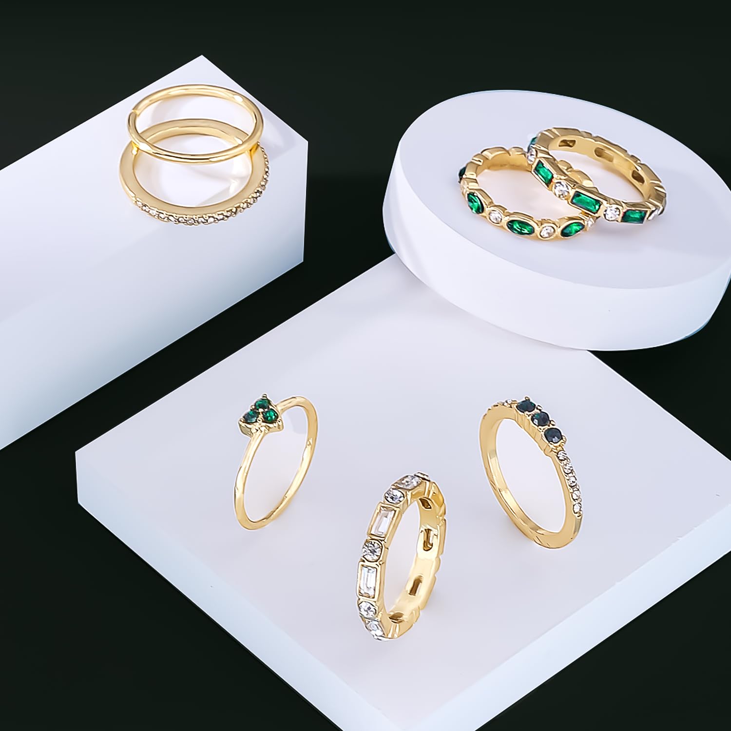 7 Pcs Knuckle Ring Set Plated Combo Birthday