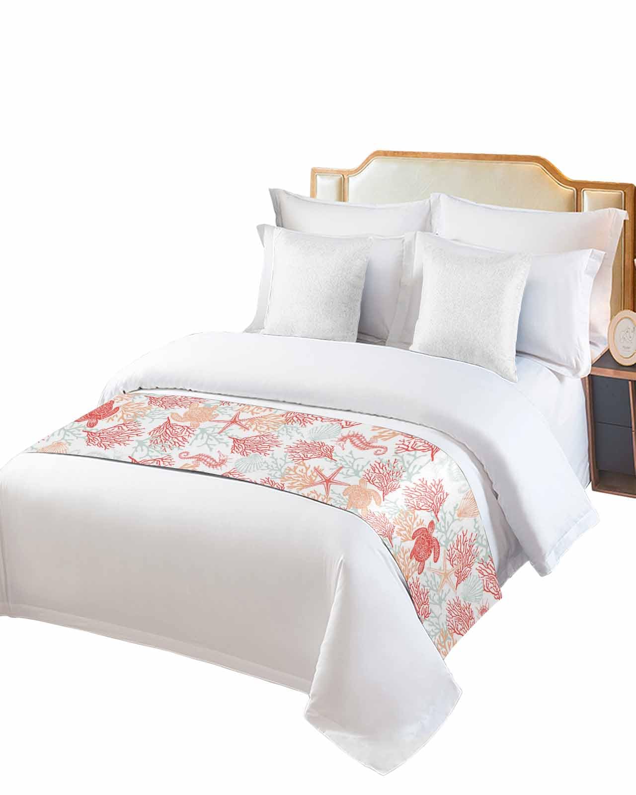 Bed Runner Scarf - Modern Decorative Bedspread For Single, Double, King Sizes, Grey, With Cushion Cover