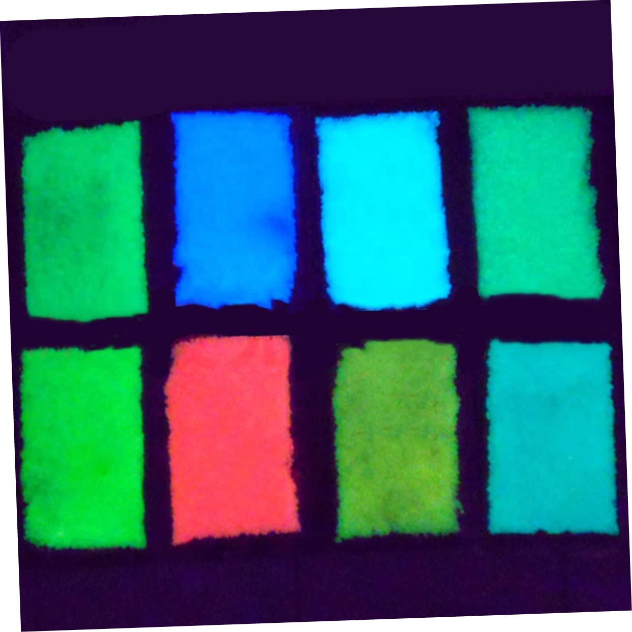 BESPORTBLE 2 Pack Luminous Powder DIY Glow Dark Mica Sand Art Fluorescent Powder for Nail Art Outdoor Indoor Decor Non- 20g