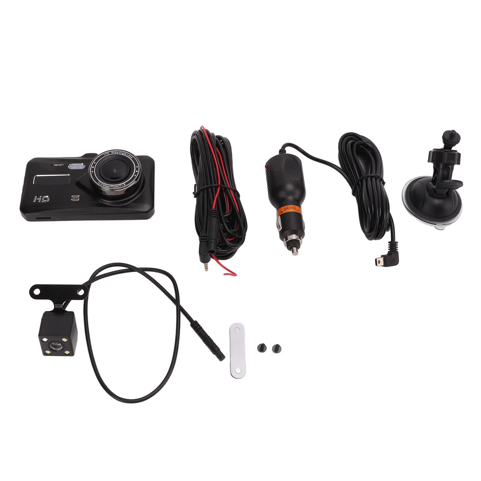 KIMISS 4K Dual Dashcam Vorne und Hinten Nachtsicht-Fahrrekorder IPS-Touchscreen